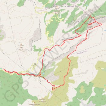 Itinéraire Gemenos, la boucle par la glaciere, distance, dénivelé, altitude, carte, profil, trace GPS