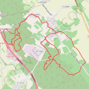 Itinéraire Single dans la forêt de Saint-Léger - 38007 - UtagawaVTT.com, distance, dénivelé, altitude, carte, profil, trace GPS