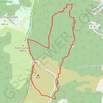 Itinéraire Foret et Plateau de l'Escandorgue, distance, dénivelé, altitude, carte, profil, trace GPS