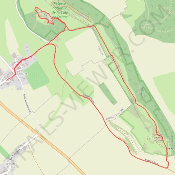 Itinéraire Côte de Delme, distance, dénivelé, altitude, carte, profil, trace GPS