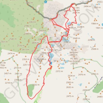 Itinéraire Mont-Roig et Pic de la Roia de Mollas, distance, dénivelé, altitude, carte, profil, trace GPS