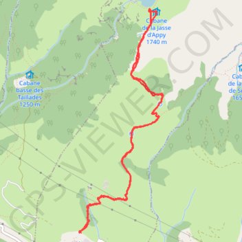 Itinéraire Étang d'Appy, distance, dénivelé, altitude, carte, profil, trace GPS