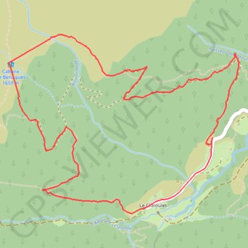 Itinéraire Le courtaou de la lit en boucle, distance, dénivelé, altitude, carte, profil, trace GPS