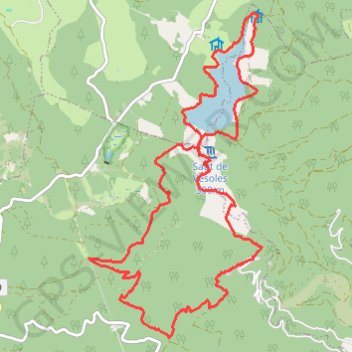 Itinéraire Le sentier des mille marches et le tour du lac de Vézoles - Saint-Pons, distance, dénivelé, altitude, carte, profil, trace GPS