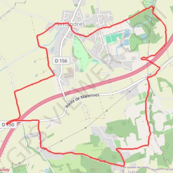 Itinéraire Simandres (69), distance, dénivelé, altitude, carte, profil, trace GPS