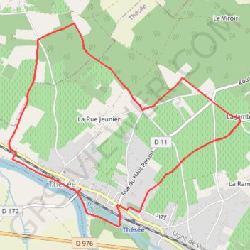 Itinéraire Chemin des panoramas - Thésée, distance, dénivelé, altitude, carte, profil, trace GPS