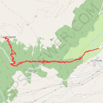 Itinéraire Le Chapelet, distance, dénivelé, altitude, carte, profil, trace GPS