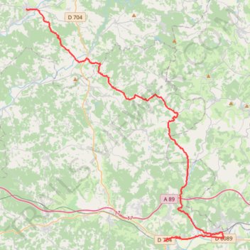 Itinéraire Le Lardin-Saint-Lazare / Excideuil, distance, dénivelé, altitude, carte, profil, trace GPS