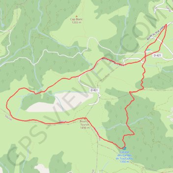 Itinéraire Bout de Touron par le Pas de Bazillac, distance, dénivelé, altitude, carte, profil, trace GPS