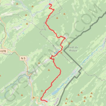 Itinéraire EJ6 Foncine le Haut Les Rousses, distance, dénivelé, altitude, carte, profil, trace GPS