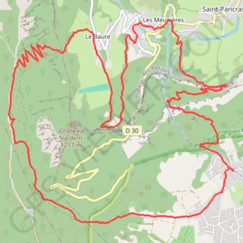 Itinéraire 38-1035, distance, dénivelé, altitude, carte, profil, trace GPS