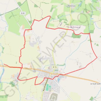 Itinéraire Circuit des Baugères - Fay-de-Bretagne, distance, dénivelé, altitude, carte, profil, trace GPS