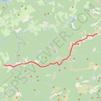 Itinéraire 40 st etienne - ? 24, distance, dénivelé, altitude, carte, profil, trace GPS