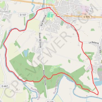 Itinéraire Au fil de la Sélune, distance, dénivelé, altitude, carte, profil, trace GPS