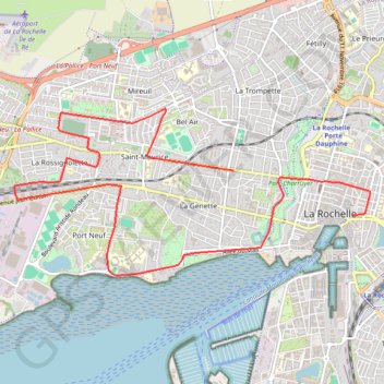 Itinéraire 10 km de La Rochelle, distance, dénivelé, altitude, carte, profil, trace GPS