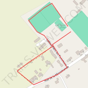 Itinéraire 2 - 700m, distance, dénivelé, altitude, carte, profil, trace GPS