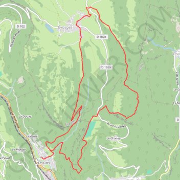 Itinéraire Plateau de Jargoy par Évosges depuis Argis, distance, dénivelé, altitude, carte, profil, trace GPS