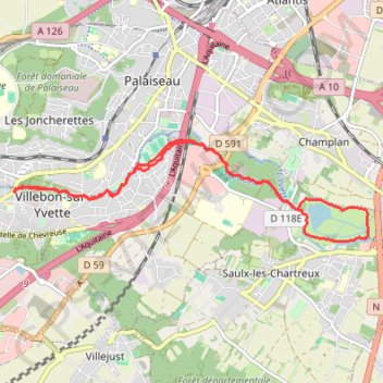 Itinéraire Retenue de longjumeau, distance, dénivelé, altitude, carte, profil, trace GPS