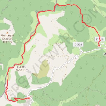 Itinéraire Haute Beaume - crêtes du Luzet, distance, dénivelé, altitude, carte, profil, trace GPS