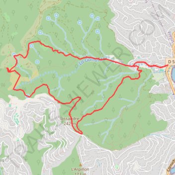 Itinéraire Les Issambres - la gaillarde - chemin des crêtes, distance, dénivelé, altitude, carte, profil, trace GPS