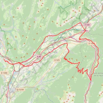 Itinéraire Coise-cucheron, distance, dénivelé, altitude, carte, profil, trace GPS