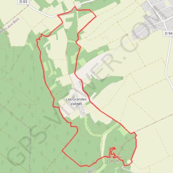 Itinéraire Oppidum de Montaigu depuis Laines-aux-Bois, distance, dénivelé, altitude, carte, profil, trace GPS