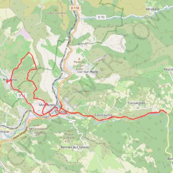 Itinéraire Antugnac Cyclisme sur route, distance, dénivelé, altitude, carte, profil, trace GPS