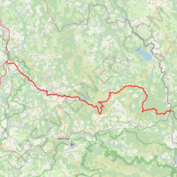 Itinéraire Tour du Gévaudan. De La Bastide-Puylaurent à Aumont-Aubrac (Lozère), distance, dénivelé, altitude, carte, profil, trace GPS