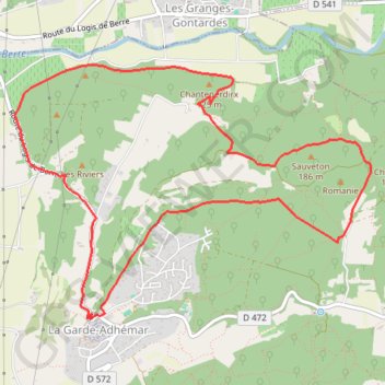 Itinéraire La Garde Adhémar, distance, dénivelé, altitude, carte, profil, trace GPS