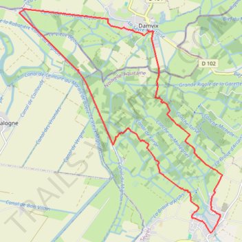 Itinéraire Circuit cyclable les Frênes, distance, dénivelé, altitude, carte, profil, trace GPS