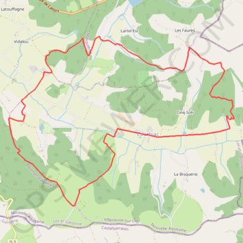 Itinéraire Courbiac, dans la vallée du Boudouyssou - Pays de la vallée du Lot, distance, dénivelé, altitude, carte, profil, trace GPS