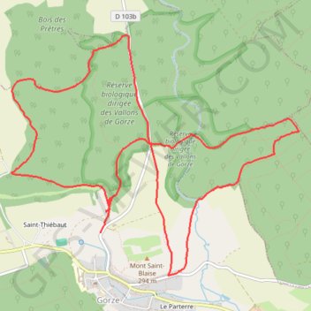 Itinéraire Gorze, distance, dénivelé, altitude, carte, profil, trace GPS