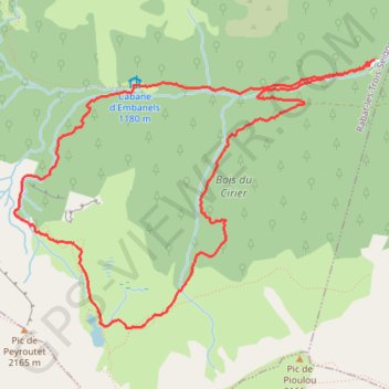 Itinéraire Étang Bleu - Cirque d'Embans, distance, dénivelé, altitude, carte, profil, trace GPS