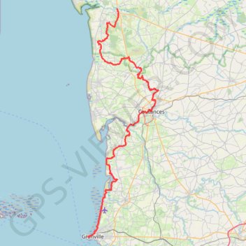 Itinéraire Les chemins de Saint-Michel - Lessay - Granville, distance, dénivelé, altitude, carte, profil, trace GPS