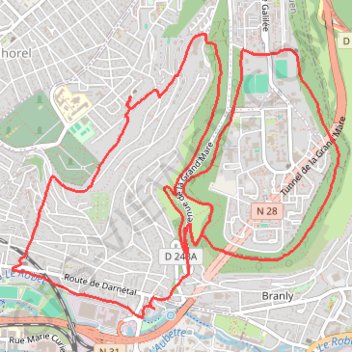 Itinéraire Randonnée dans le quartier de Vallon Suisse, distance, dénivelé, altitude, carte, profil, trace GPS