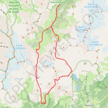 Itinéraire PriouxChaviereMasseAussois, distance, dénivelé, altitude, carte, profil, trace GPS
