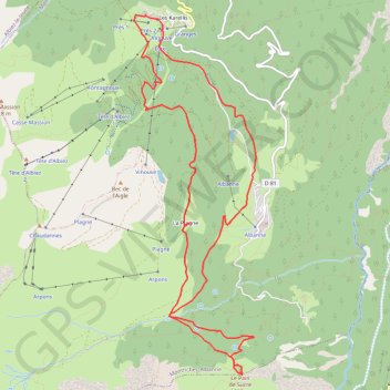 Itinéraire Les Karellis-Le Pain de sucre, distance, dénivelé, altitude, carte, profil, trace GPS