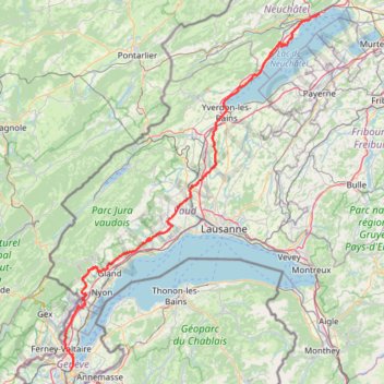 Itinéraire Nouveau tracé de points 1, distance, dénivelé, altitude, carte, profil, trace GPS