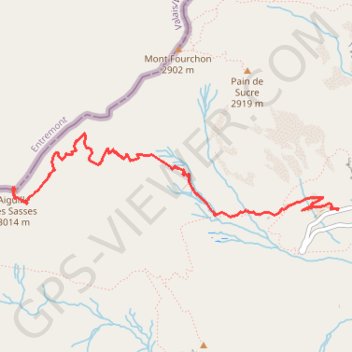 Itinéraire Aiguille de Lesache (des Sasses), distance, dénivelé, altitude, carte, profil, trace GPS