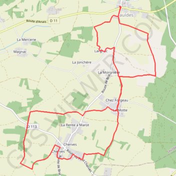 Itinéraire 16-237, distance, dénivelé, altitude, carte, profil, trace GPS
