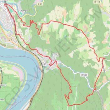 Itinéraire Les Roches qui dansent - Saint-Vallier, distance, dénivelé, altitude, carte, profil, trace GPS