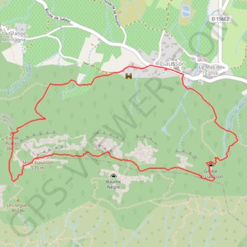 Itinéraire Mont Liausson (535m) – Vue sur le lac du Salagou boucle au départ de Liausson, distance, dénivelé, altitude, carte, profil, trace GPS