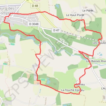Itinéraire Bourg des Comptes "Les Biches", distance, dénivelé, altitude, carte, profil, trace GPS