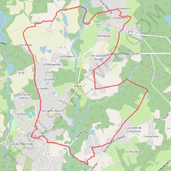 Itinéraire Sentier des étangs (PDIPR87), distance, dénivelé, altitude, carte, profil, trace GPS