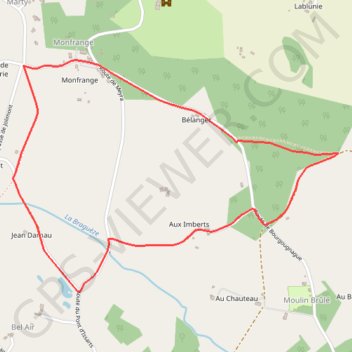 Itinéraire Monfrange, un village sans bourg - Agnac, distance, dénivelé, altitude, carte, profil, trace GPS