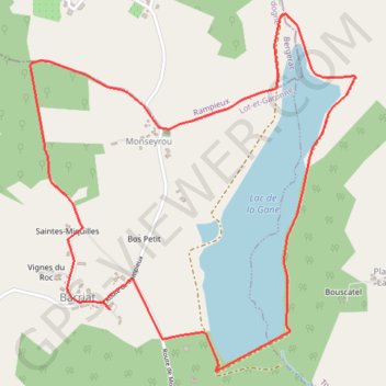 Itinéraire Un sentier de découverte autour de la retenue de la Ganne - Rayet, distance, dénivelé, altitude, carte, profil, trace GPS