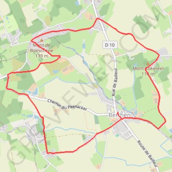 Itinéraire Sentier de Berthen, distance, dénivelé, altitude, carte, profil, trace GPS