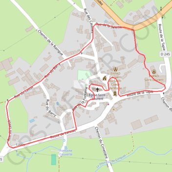 Itinéraire Tour du village de Cruejouls, distance, dénivelé, altitude, carte, profil, trace GPS