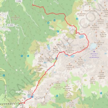 Itinéraire Balisage Croix de Chamrousse / Pre Long, distance, dénivelé, altitude, carte, profil, trace GPS