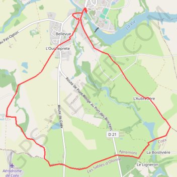 Itinéraire Côte de Lumière, Apremont, distance, dénivelé, altitude, carte, profil, trace GPS